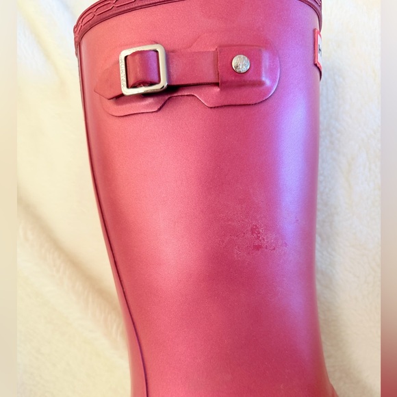 Hunter Big Kids Original Rain Boots - Fuschia Nebula - Picture 15 of 16